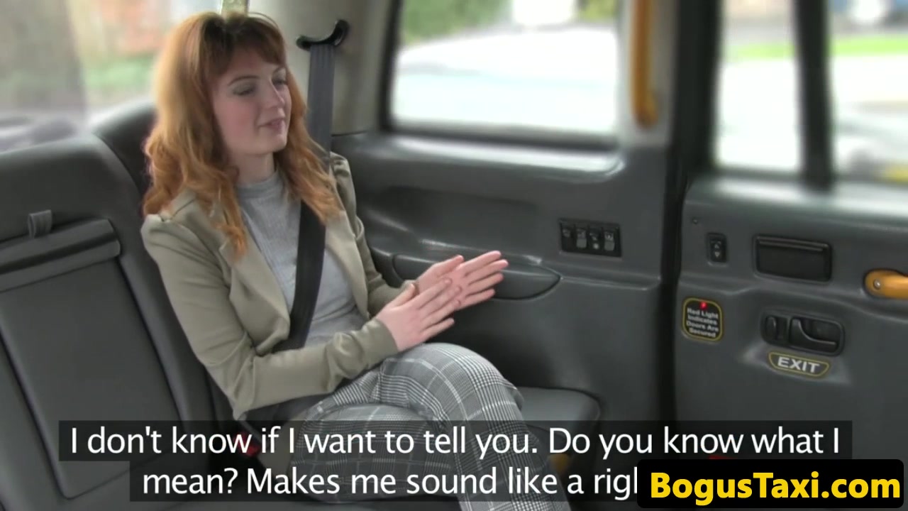 Ginger british babe tonguing cabbies arse