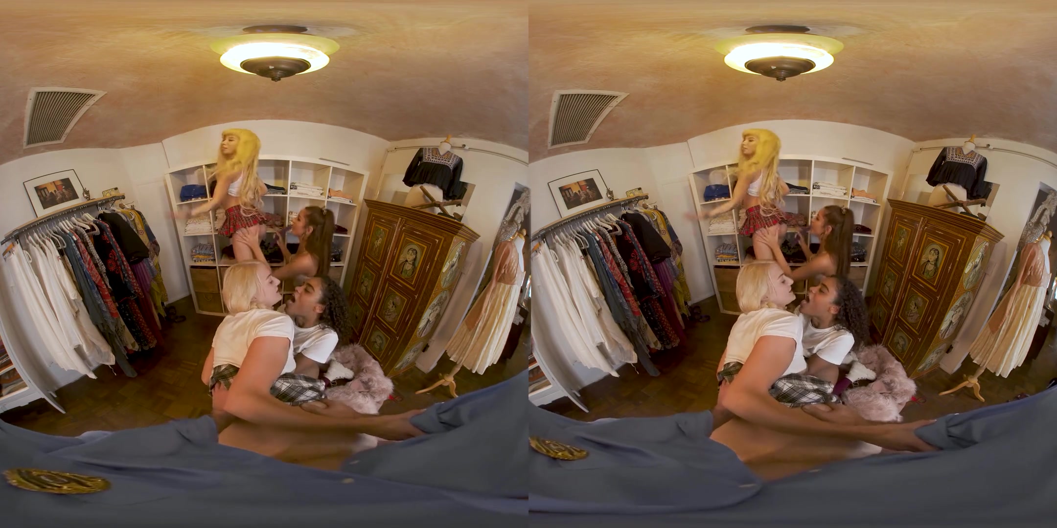 Sorority Hookup: Wanna Cum Shopping? - MFFF Orgy Foursome with teen 18+ Coeds