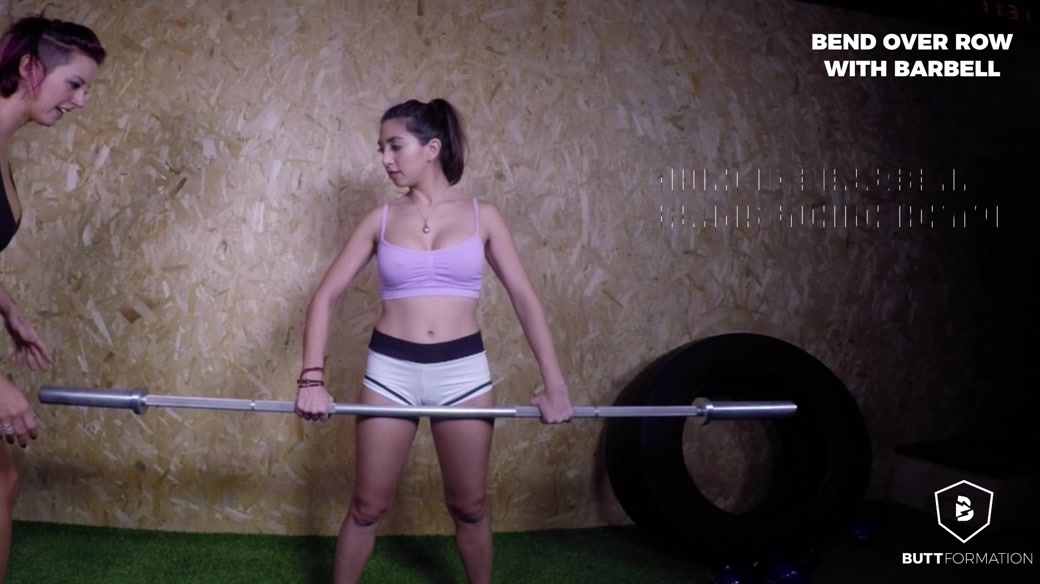 Anissa Kate Cassie Fire in Barbell workout - ButtFormation