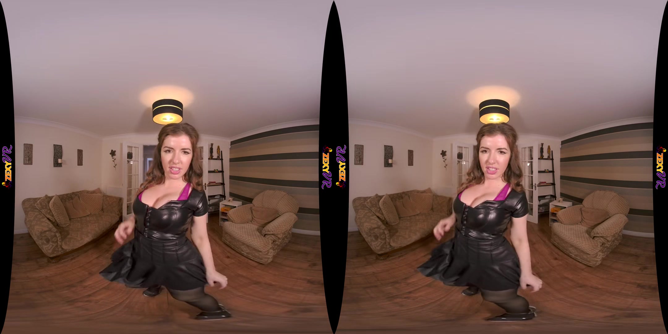 PVC Perfection - Big Tits Babe Striptease - SexLikeReal
