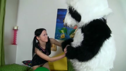 ardent sex with a toy panda