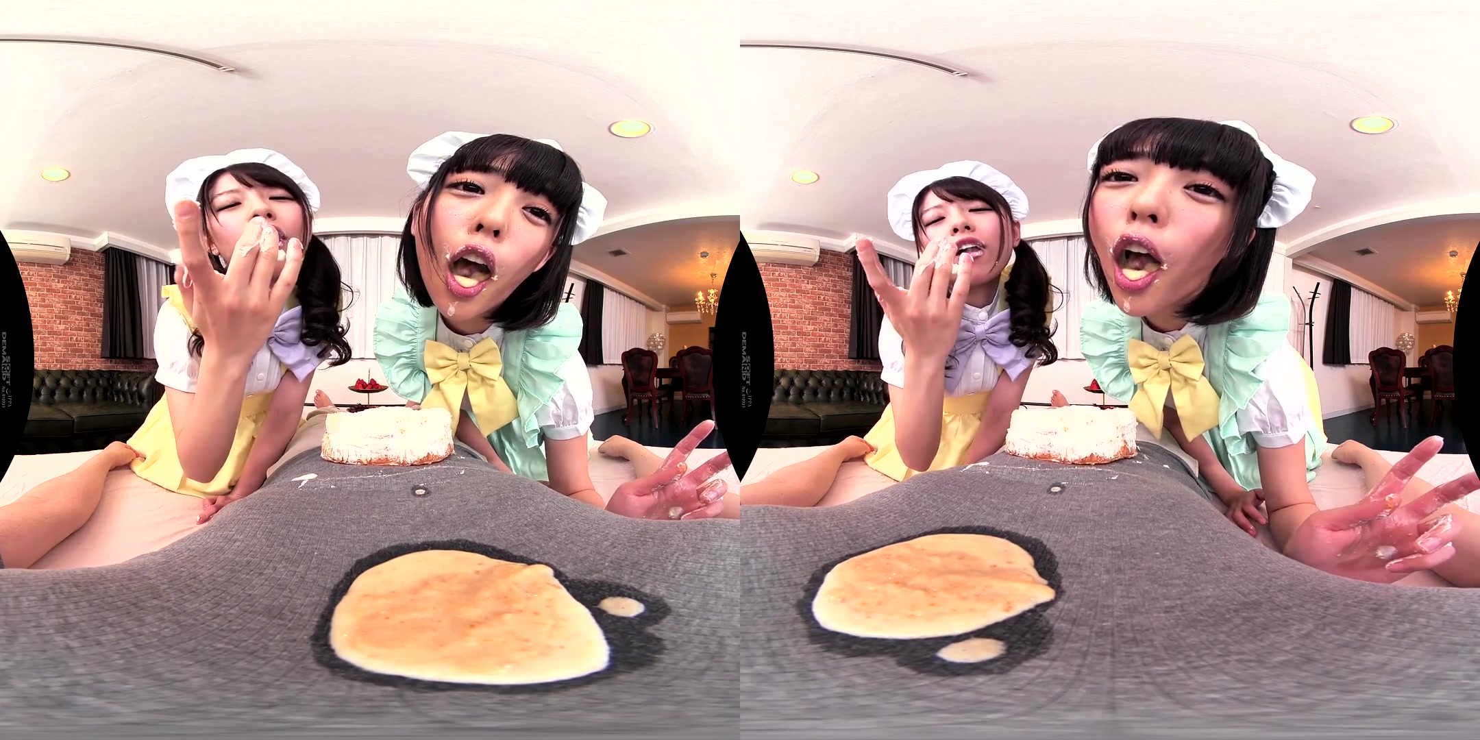 (Food Chewing Fetish) Devilish Little Maids Serve their Masochistic Master!; Messy Food Fetish Maids Get Dirty