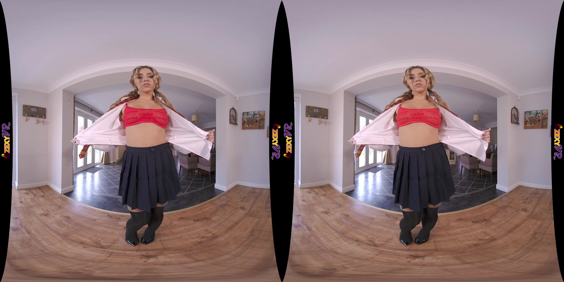 College Striptease featuring Louise K - ZexyVR