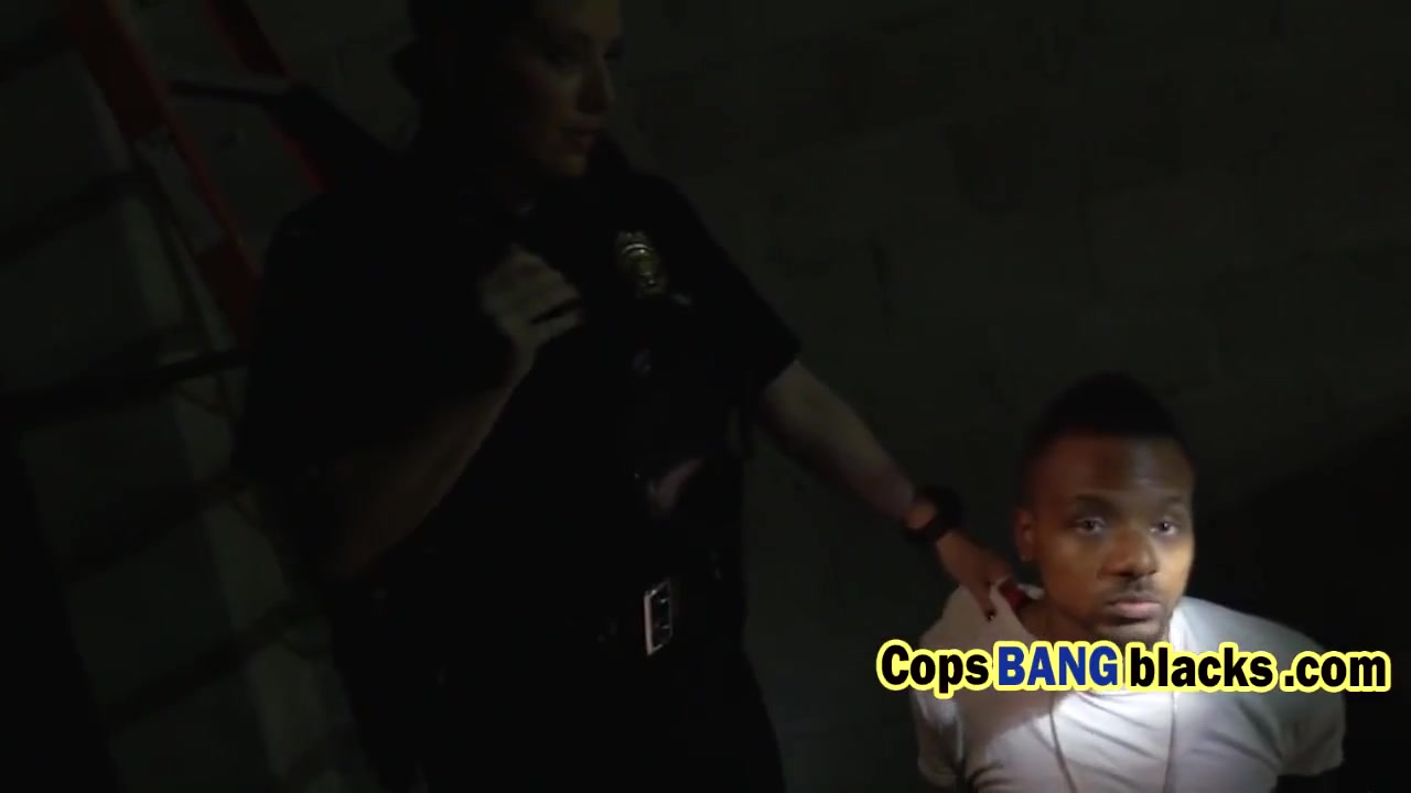 Two Hot Cops Blowing Black Dick