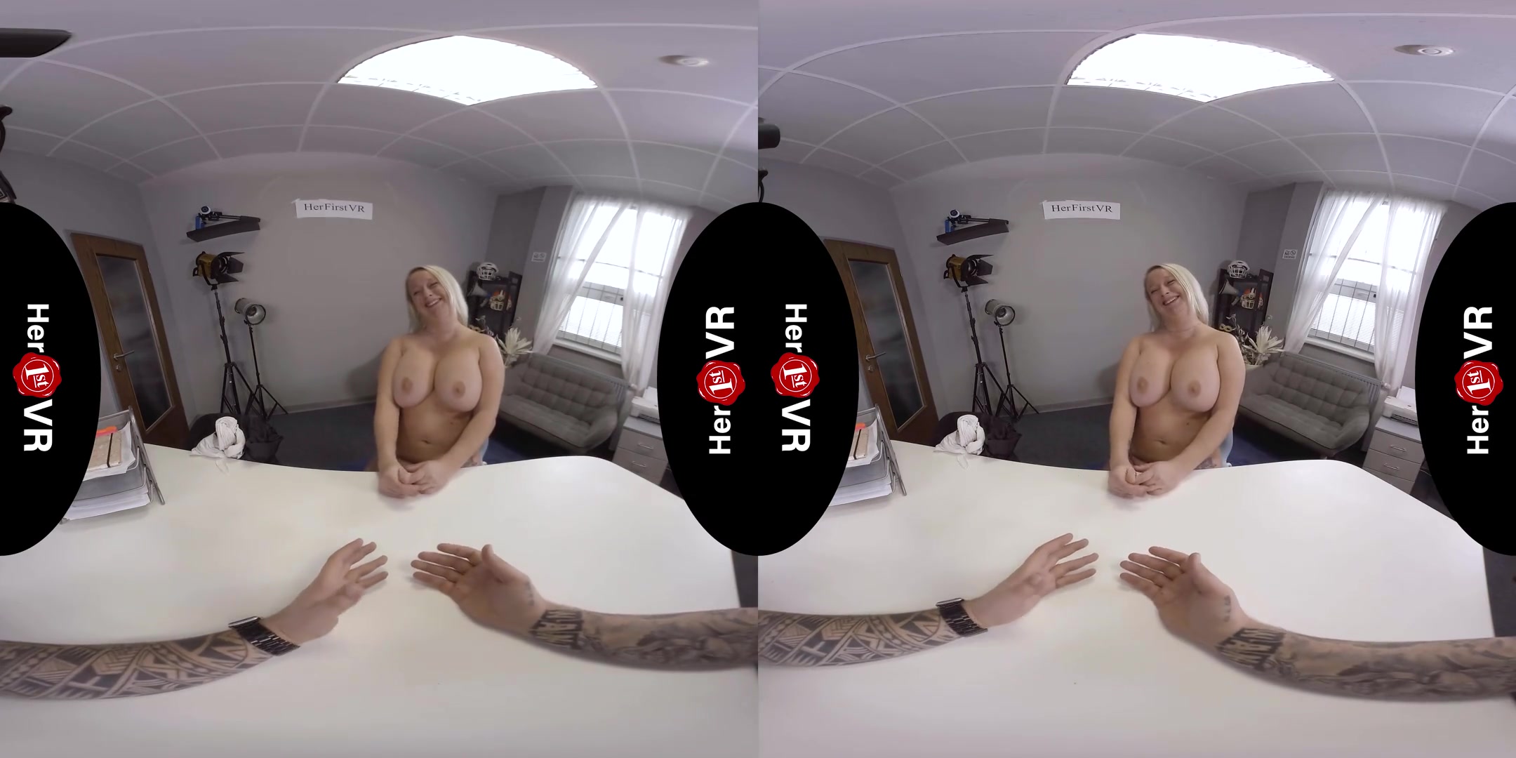 Monika - VR Casting; Big Tit Blonde Chubby Amateur
