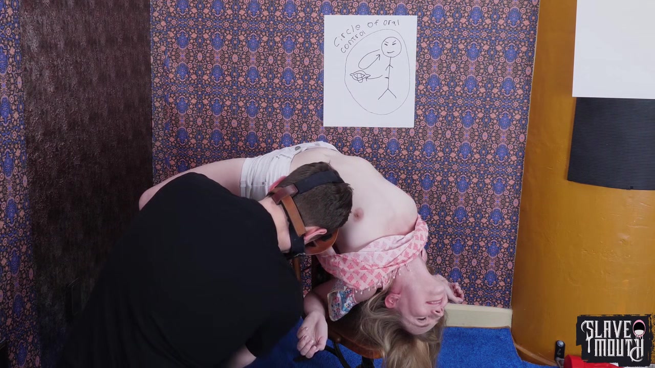 Bound teen 18+ Rebel Rhyder mouth fucked