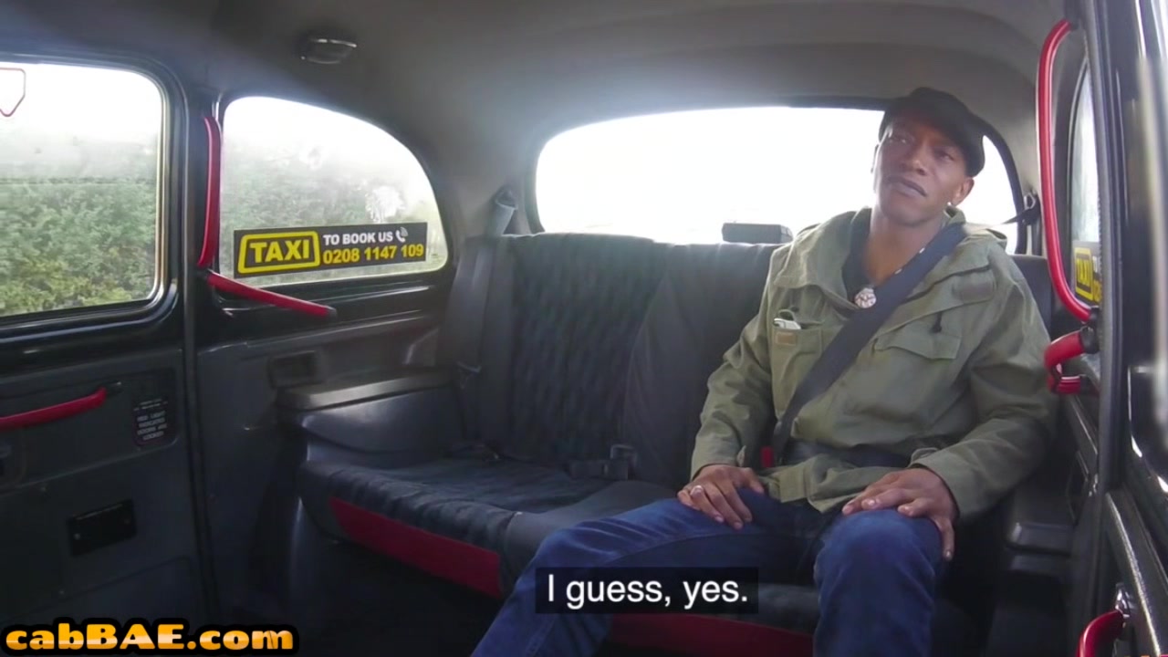 Pussyeaten busty cabbie pounded by black guy on backseat