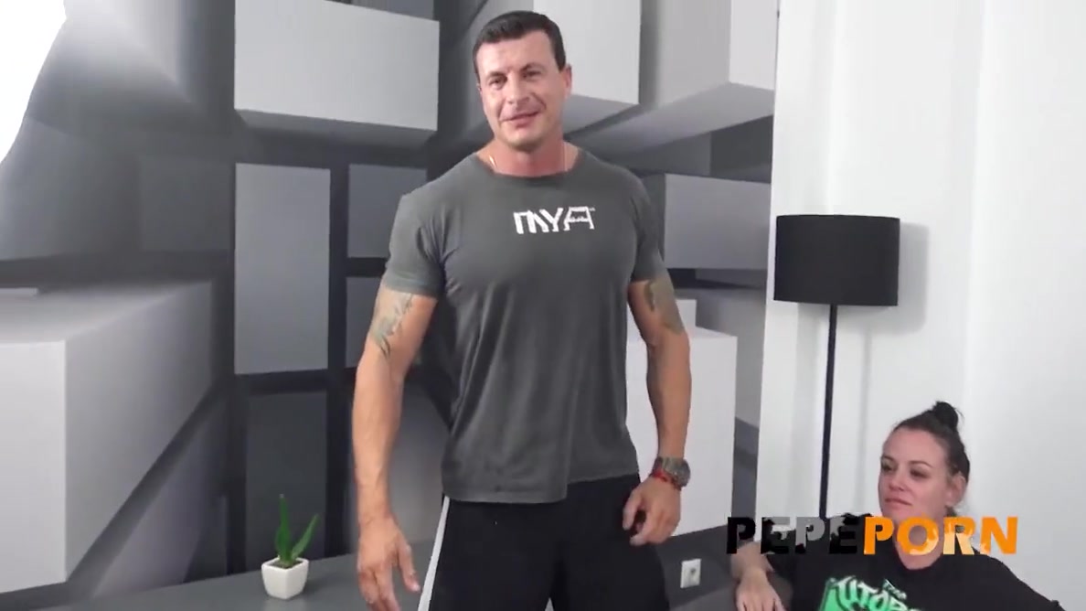 Nuria Moon Is A Little Afraid Of This Muscular Stud But She Know Shes Gonna Get A Wild Session!