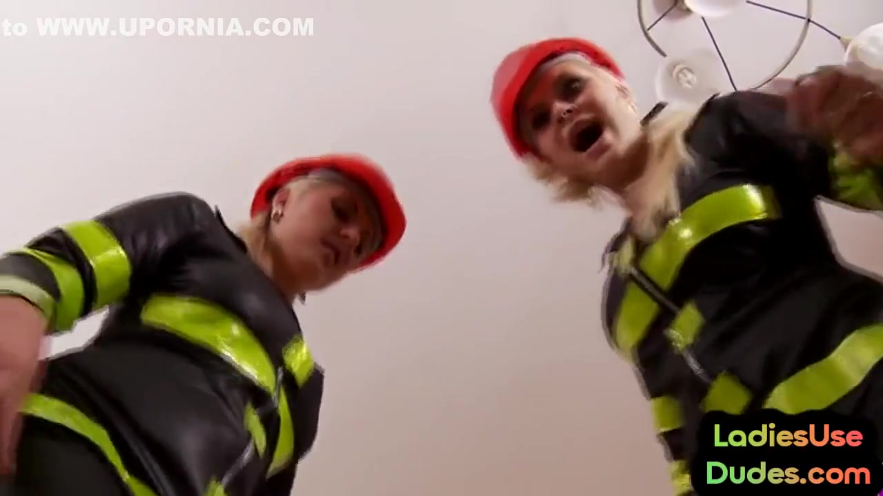 Uniformed Feminas Pound Pathetic Dude In Tight Asshole