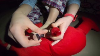 Paintning my Feet Nails Red - Ginger Teen Fetish video for Real Foot Lovers