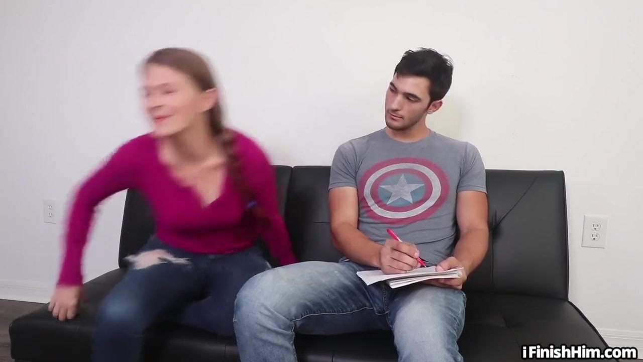 Handjob Beauty Wanking Off In Taboo Couple On Couch