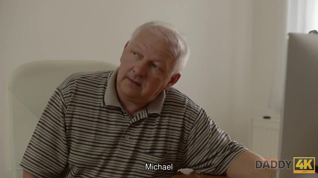 DADDY4K. Red-haired gal couldn't resist to charms of handsome old man