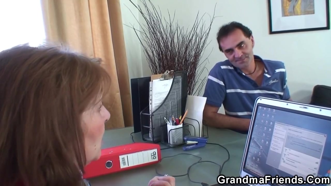 Ivana Barova - 58 Yo Takes Two Cocks In Office