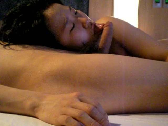 Japanese girlfriend showing her love to her boyfriend's cock