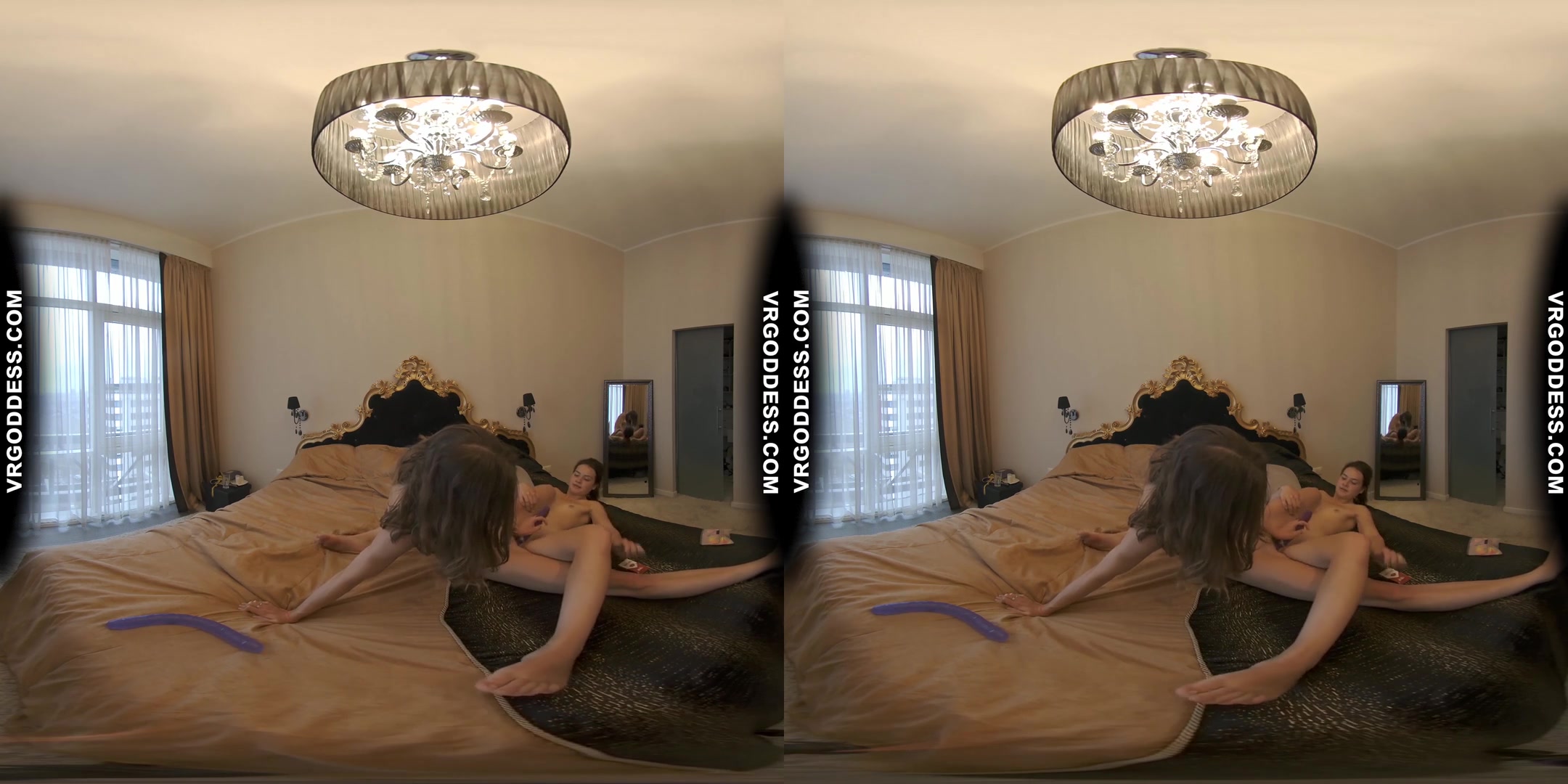 Matty Pillow Fighting Miss Pussycat Then Having Hot Lesbian Double Dildo Steamy Sex