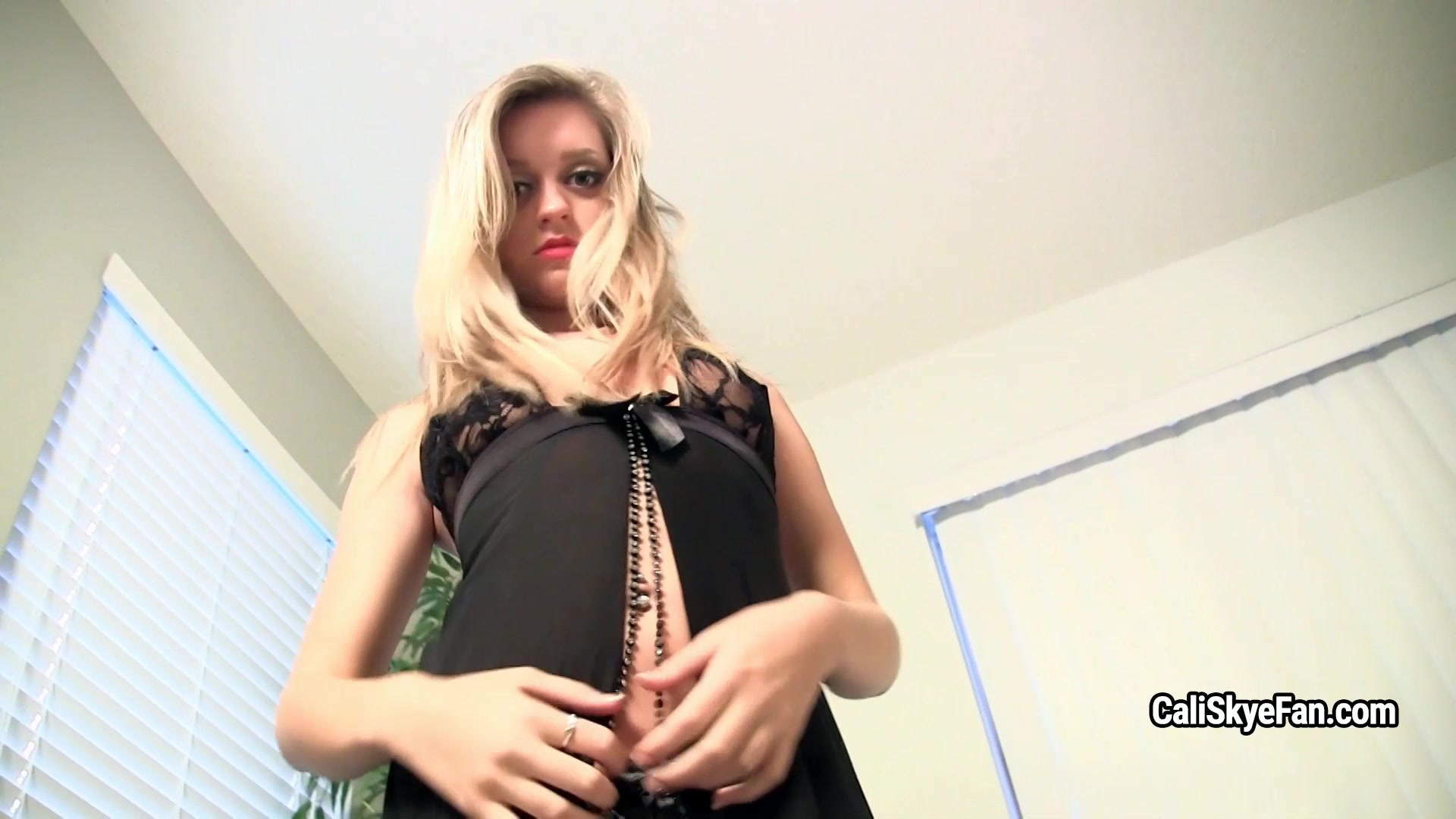 Superb Cali Skye promotes black combies and her perfect body