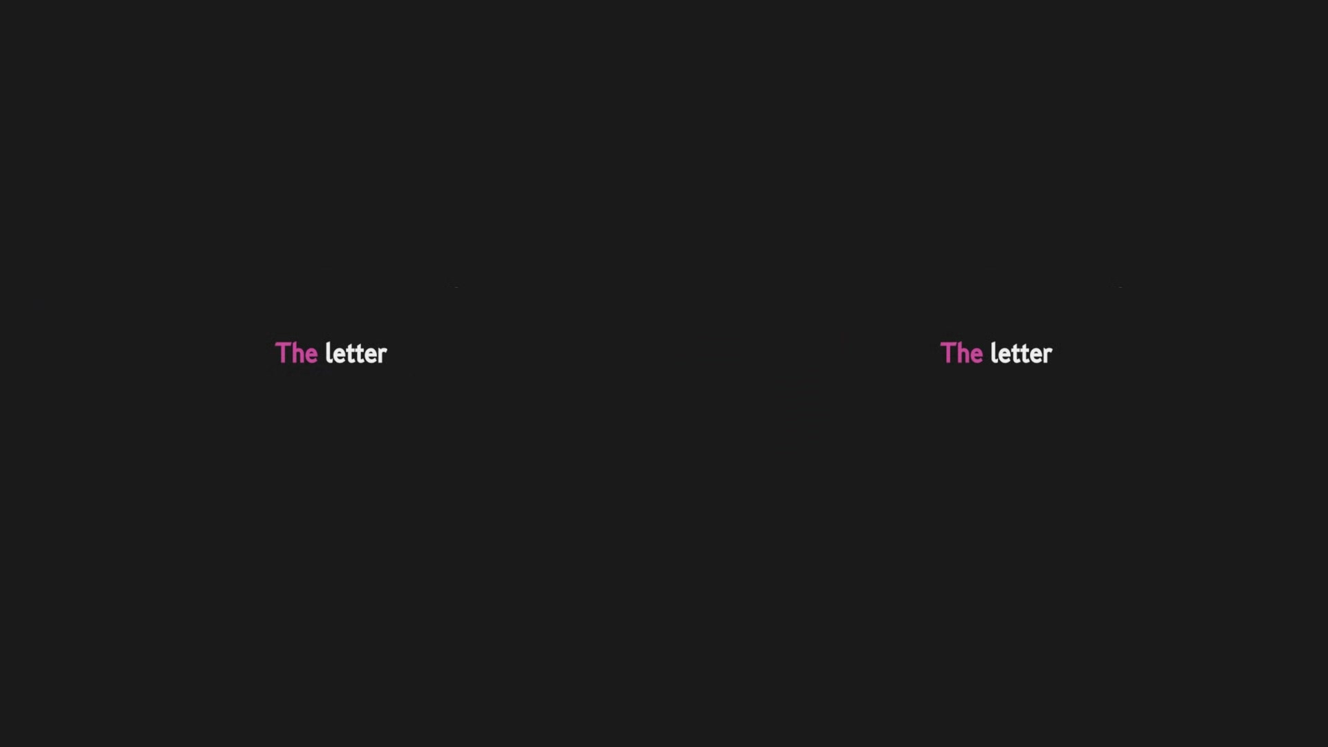 The letter