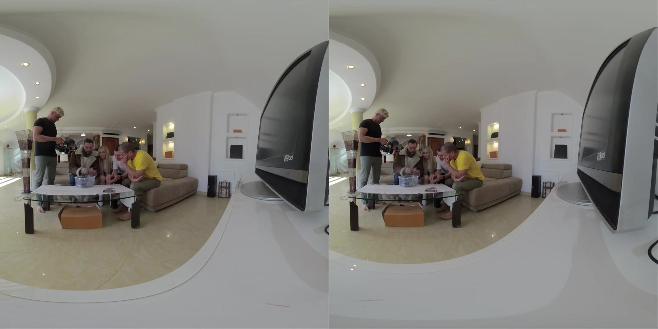 Vr Video Part Two - Tiny Spinner Trades Sports Gang For A Hardcore Gangbang