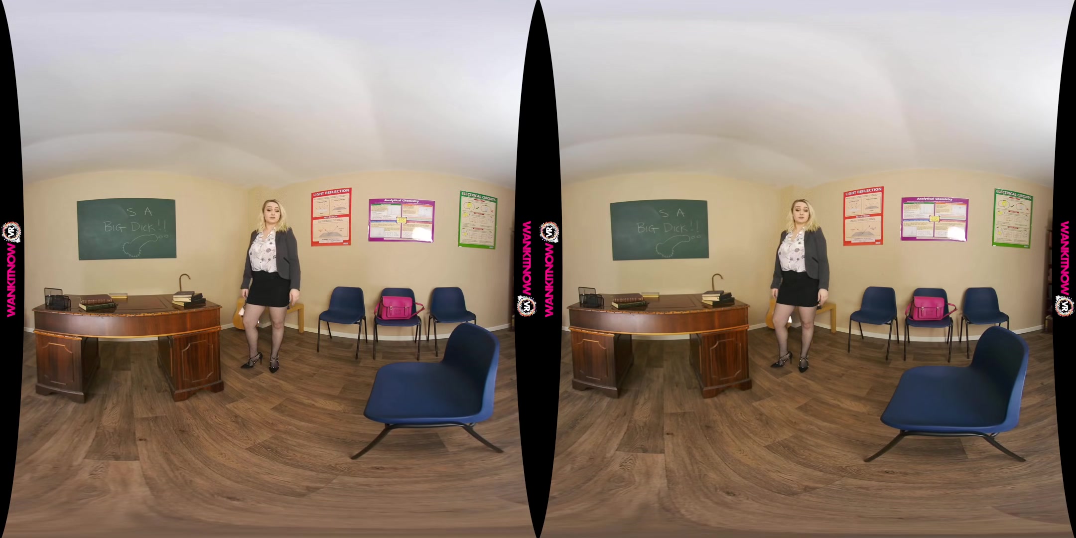 Who Has A Big Dick? - Big Tits Blonde Teacher Solo Stripping