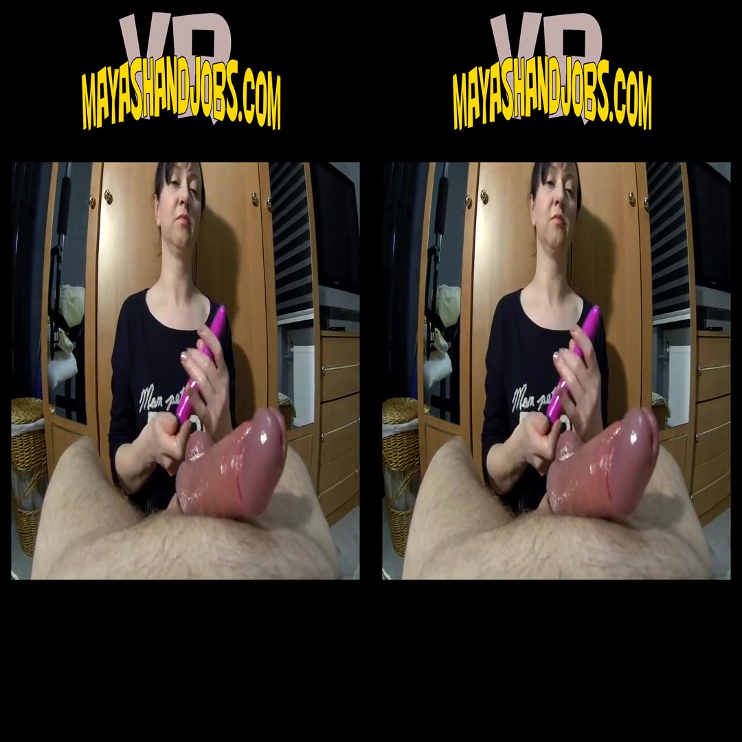 Maya in Vibrating His Cock And 2 Cumshots - MayasHandjobsVR