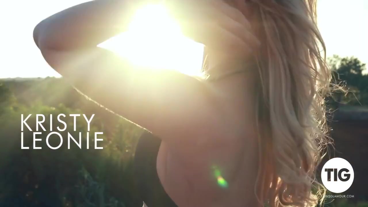 Kristy Leonie Shooting In Black Lingerie Outdoors
