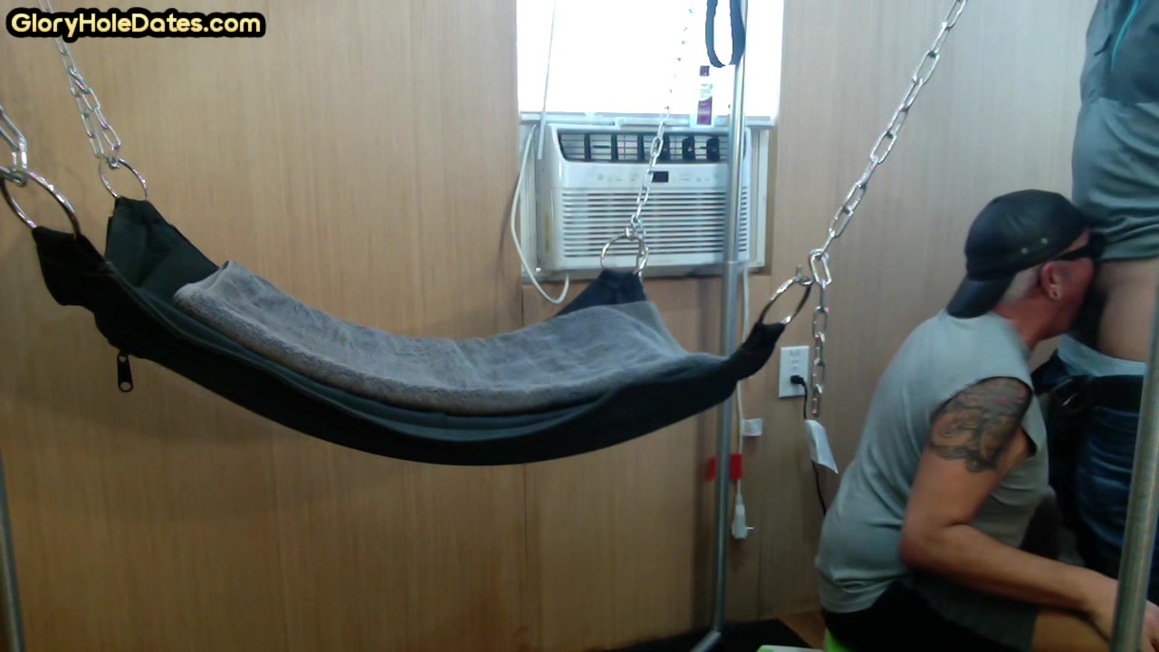 Real gaydaddy fucked at home in sling by cocksucked stud