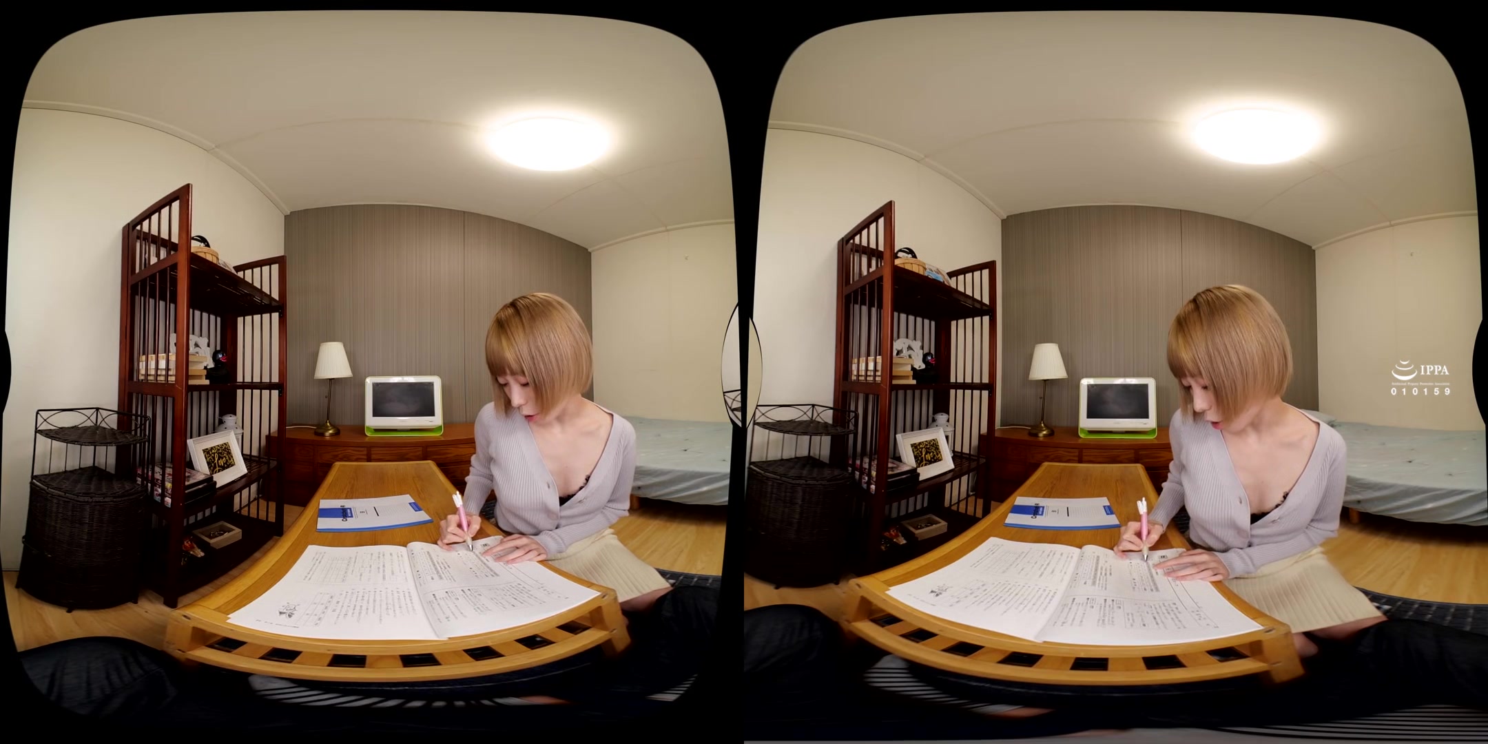 Blonde, Short-Haired Beautiful and Busty Teacher Misuzu Kawana Rides you Cowgirl - Hardcore JAV VR POV