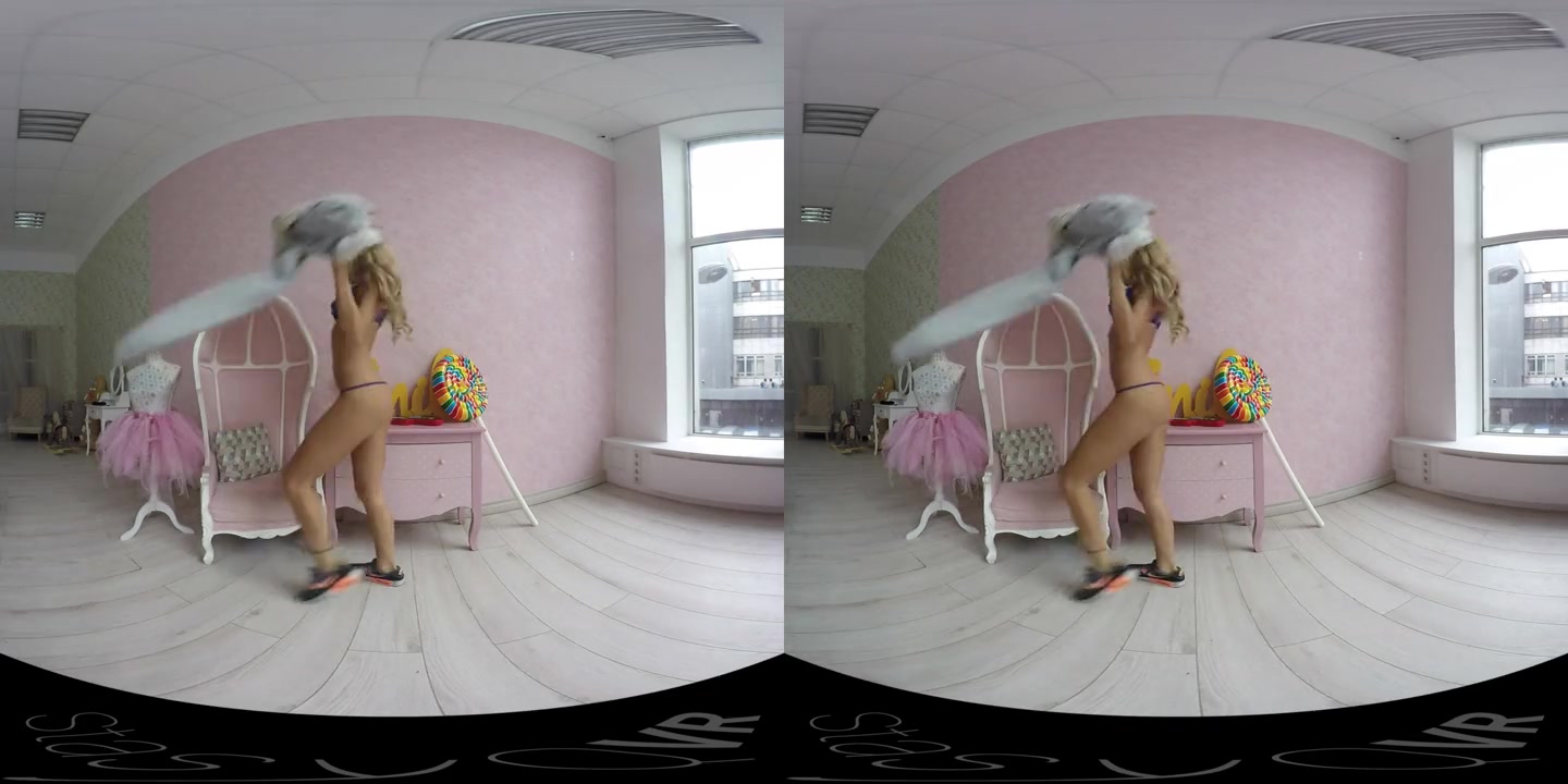 Blonde Dances and Strips