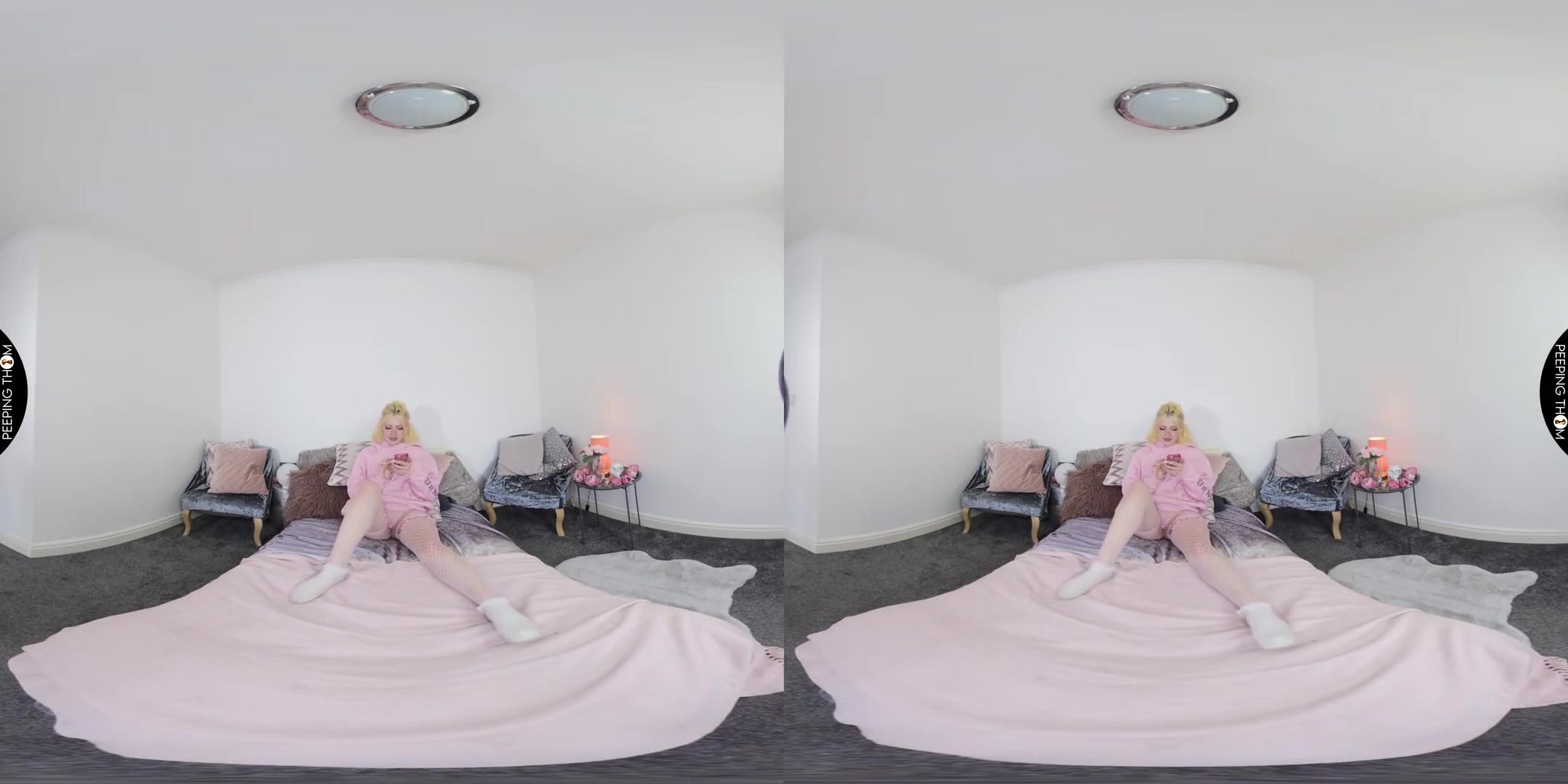 Caught Playing with my Pussy - BBW with Huge Tits and Skinny Blonde Lesbian 3D Porn