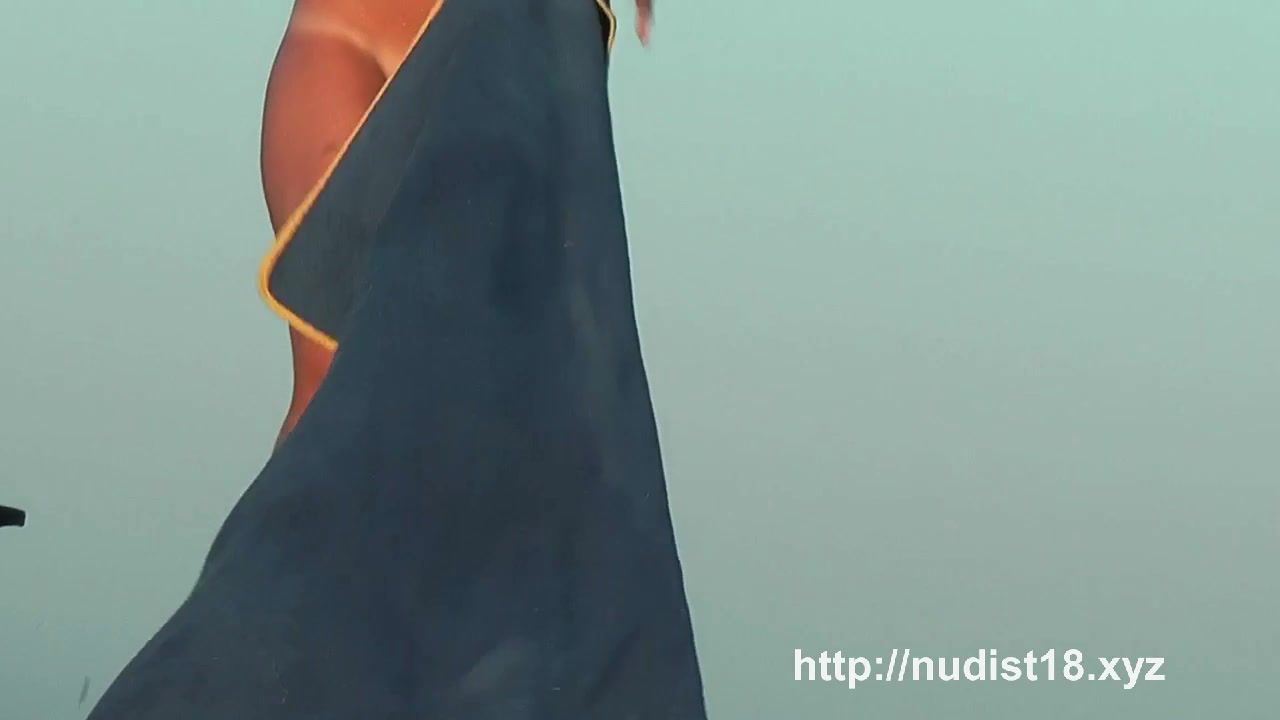 Sexy nudist babes filmed playing on the nude beach
