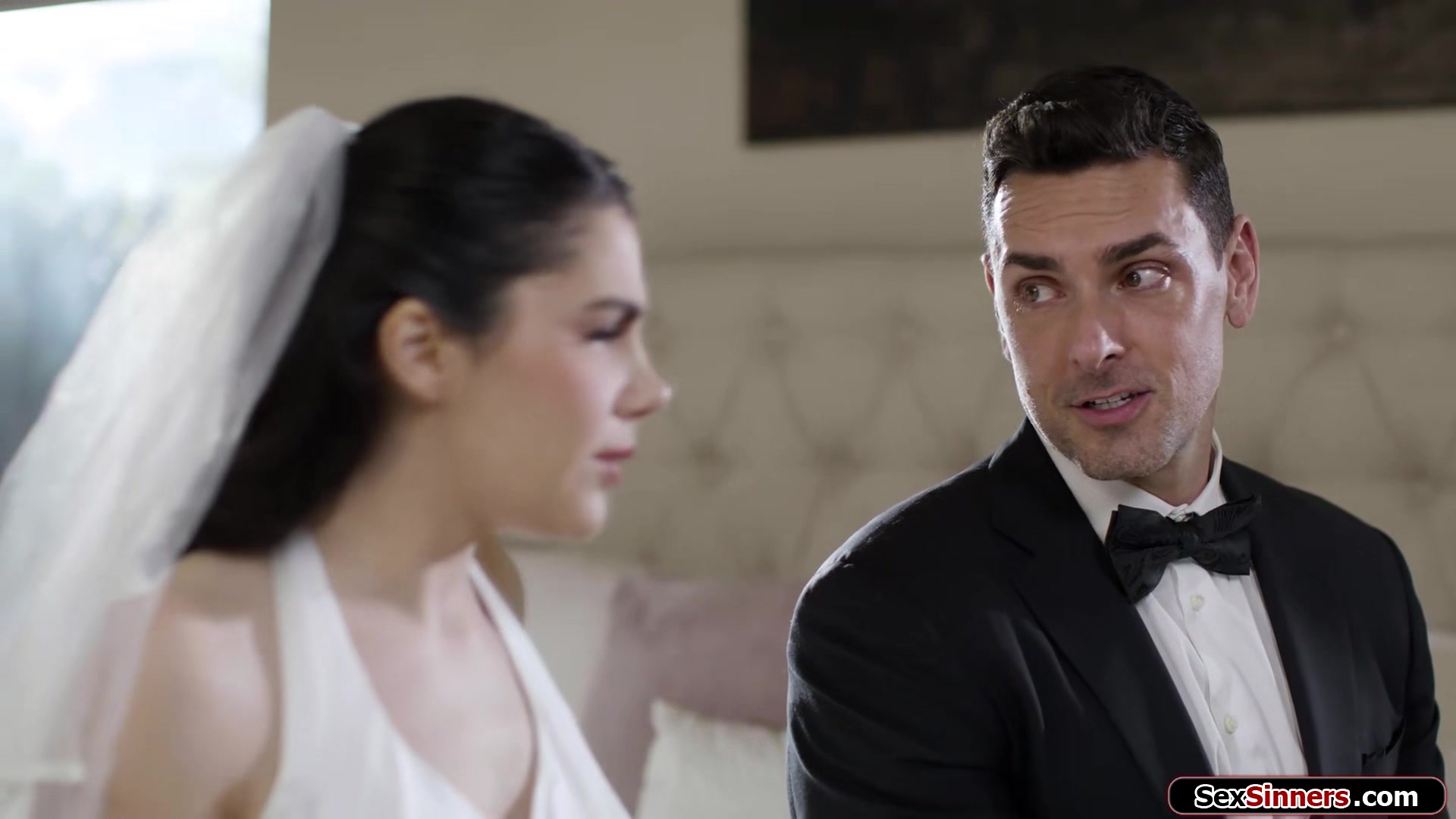 Busty bride cheat on wedding day and is licked n anal fucked