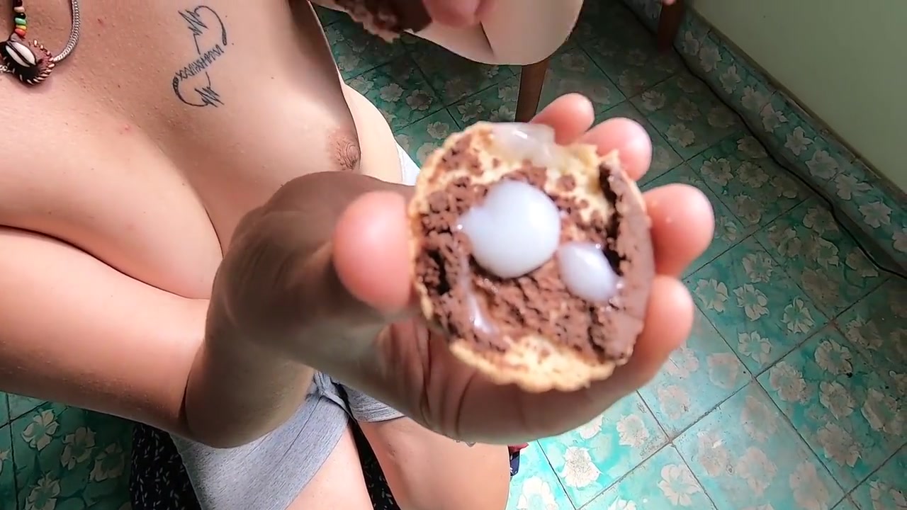 Sucking Cock With Cum On Cookie Ending. Cum Eating
