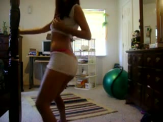 Gorgeous babe dancing her ass off for her boyfriend