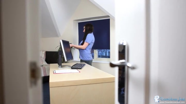 Gemma Lou in Office Tease - DownblouseJerk
