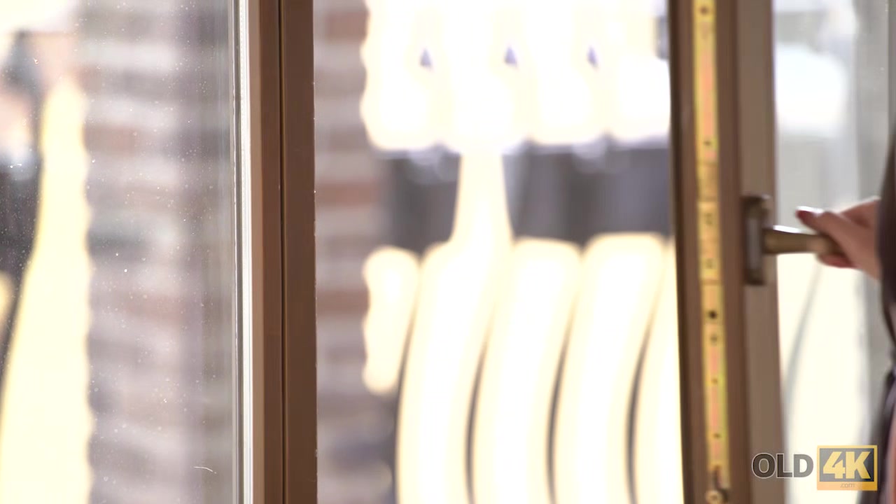 OLD4K. Step daddy is happy to see his pretty babe and fucks her hard