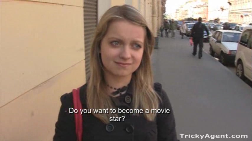 She's very eager to pass the casting for her first porn job