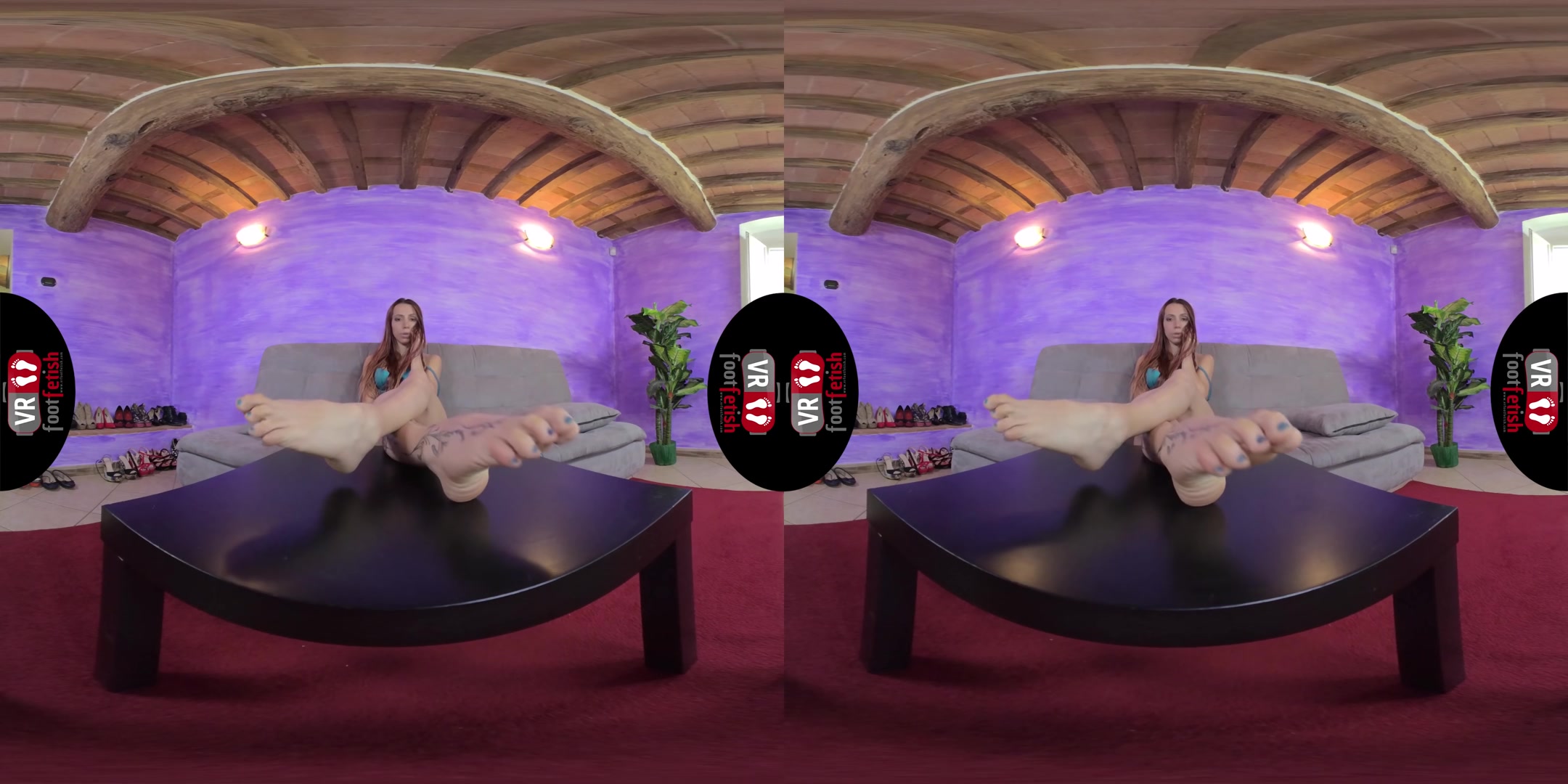 Stunningly Beautiful Elettra Tries On Different Pairs Of Socks And Stockings - VRFootFetish