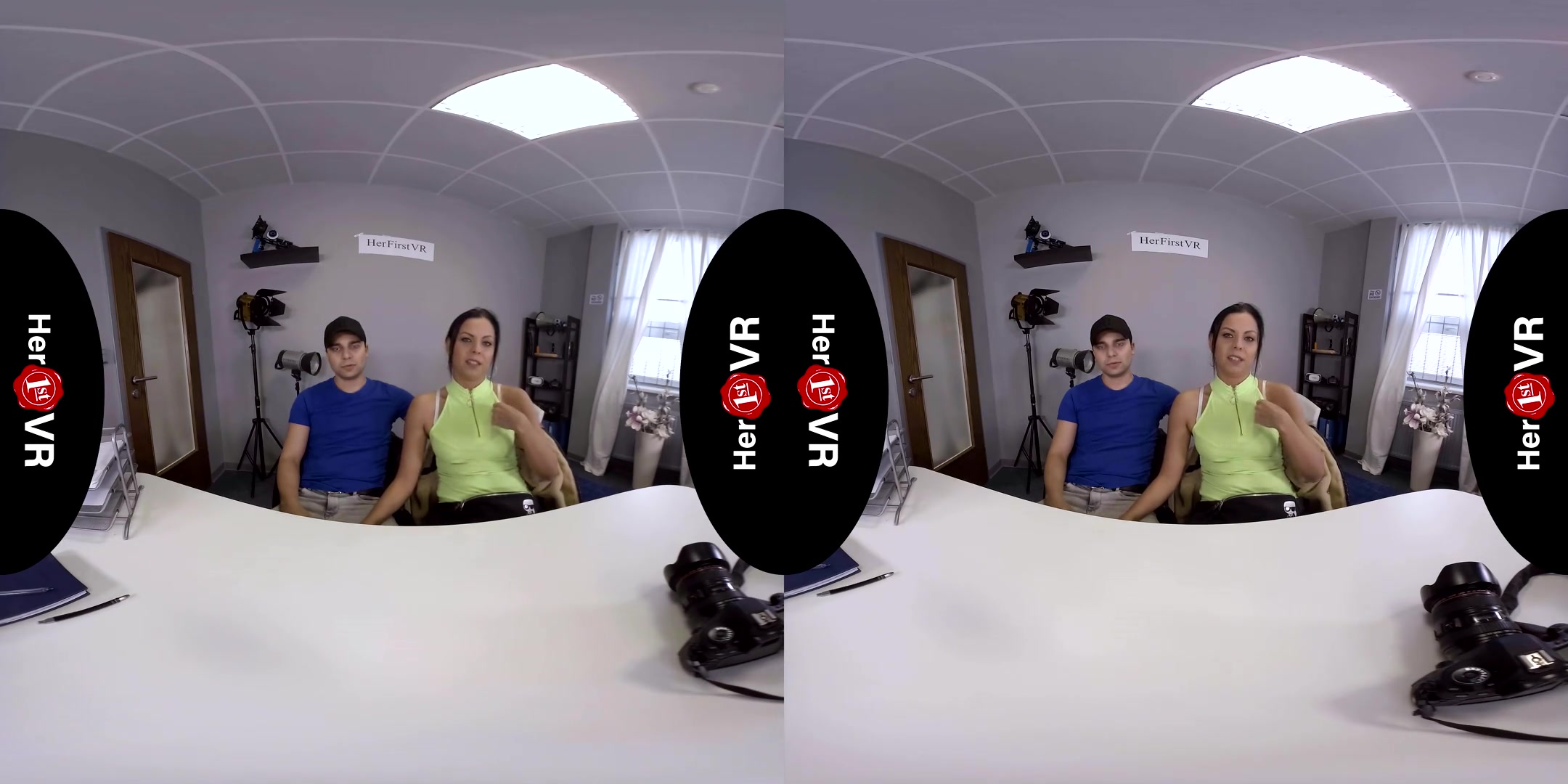 Julia Parker - VR Casting with her Boyfriend - Shaved Amateur Hardcore POV