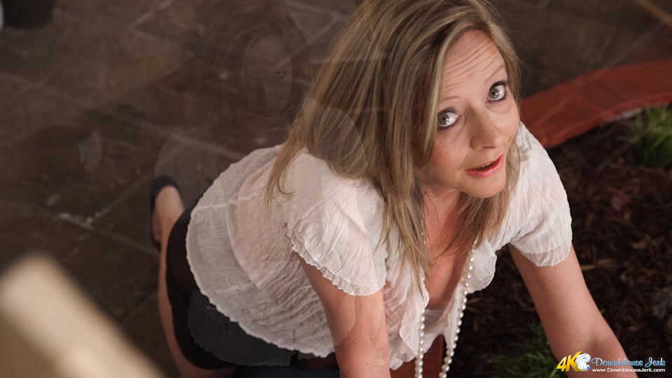 Lou Pierce in Tits Behind The Fence - DownblouseJerk