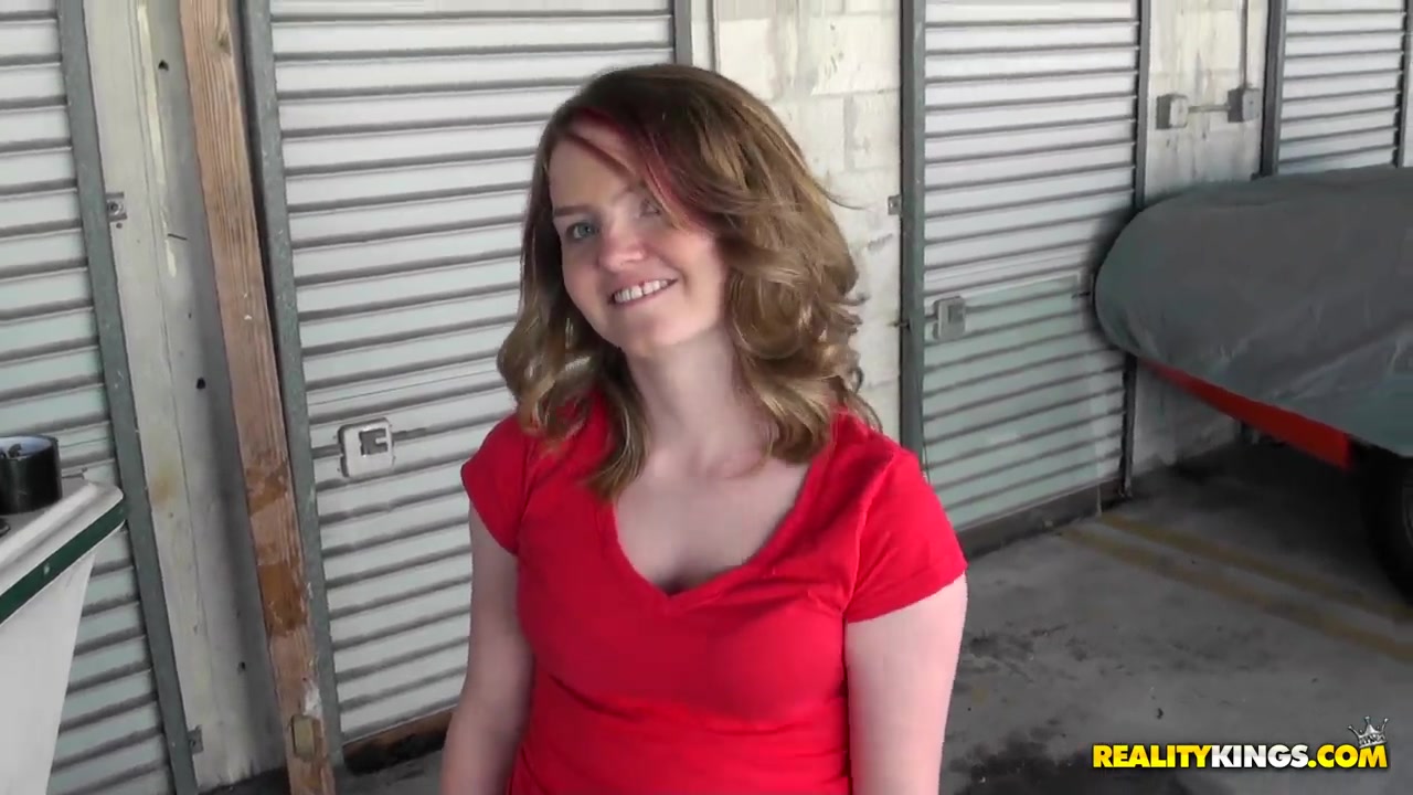 teen 18+ cutie sucking a cock for money in the garage