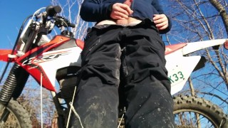 MASTURBATING OUTDOORS ON DIRT BIKE RIDE IN THE MIDDLE OF NO WHERE