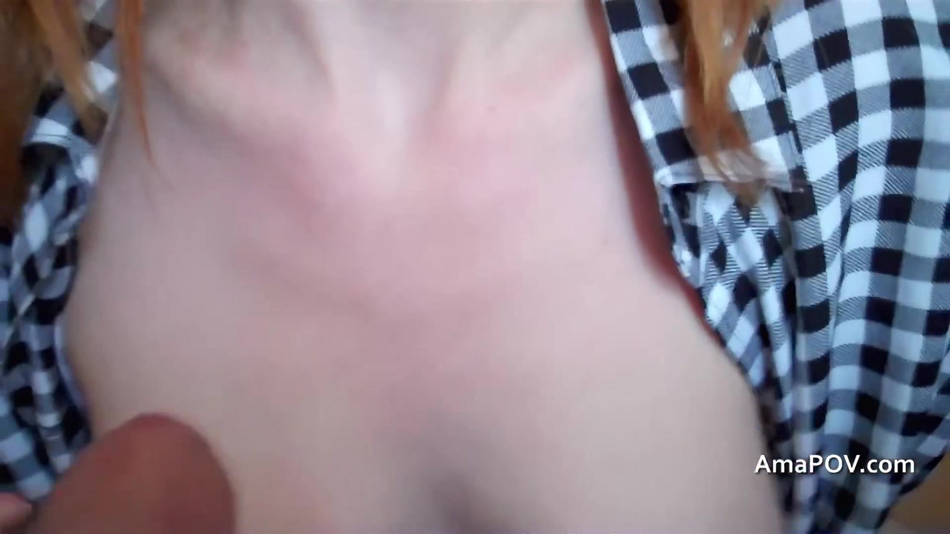 Watch me empty my load into this redheads mouth