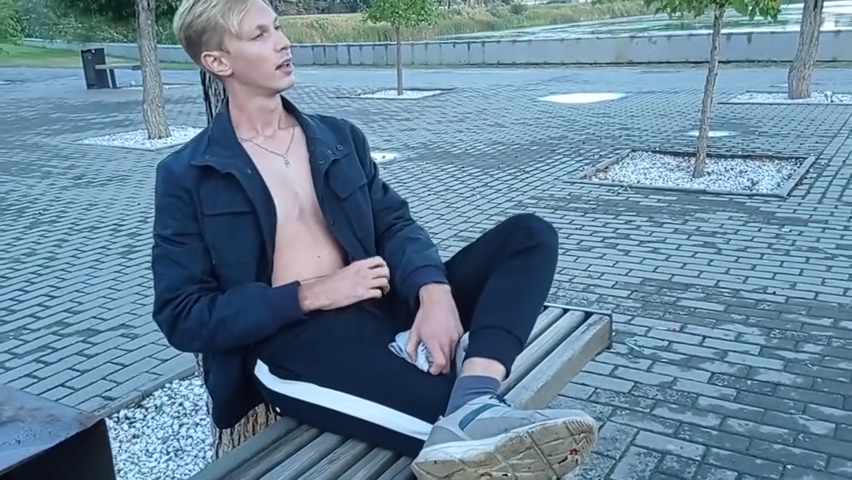 abx 571 - Blond Twink Jerks Off Near The Plant. Extreme