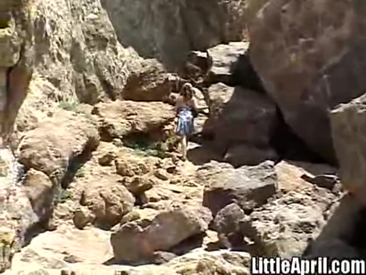 Outdoorsy teen 18+ fingers her pussy solo