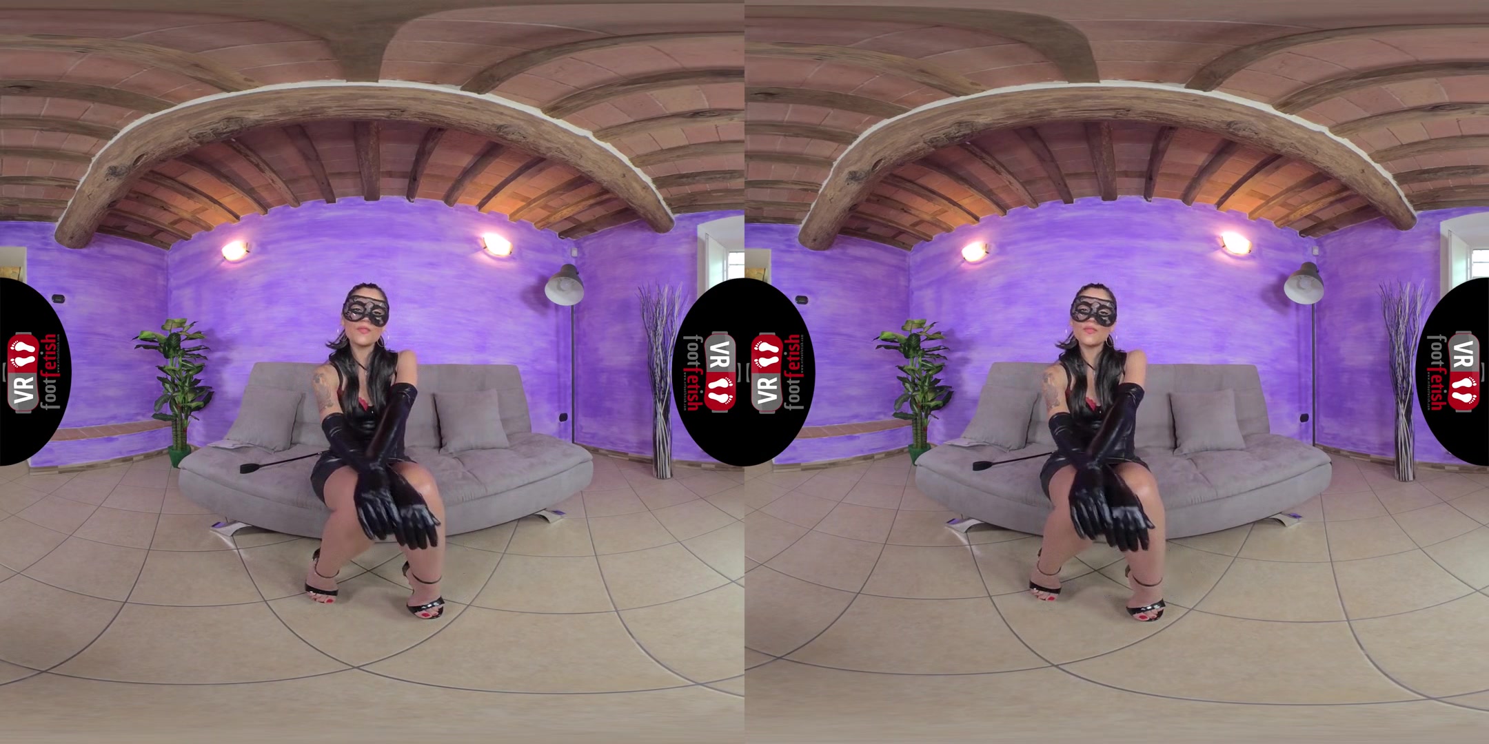 Mistress Chiara Rolls Down Her Stockings And Flaunts Her Sexy Feet - Virtual Reality Foot Fetish 3D Porn