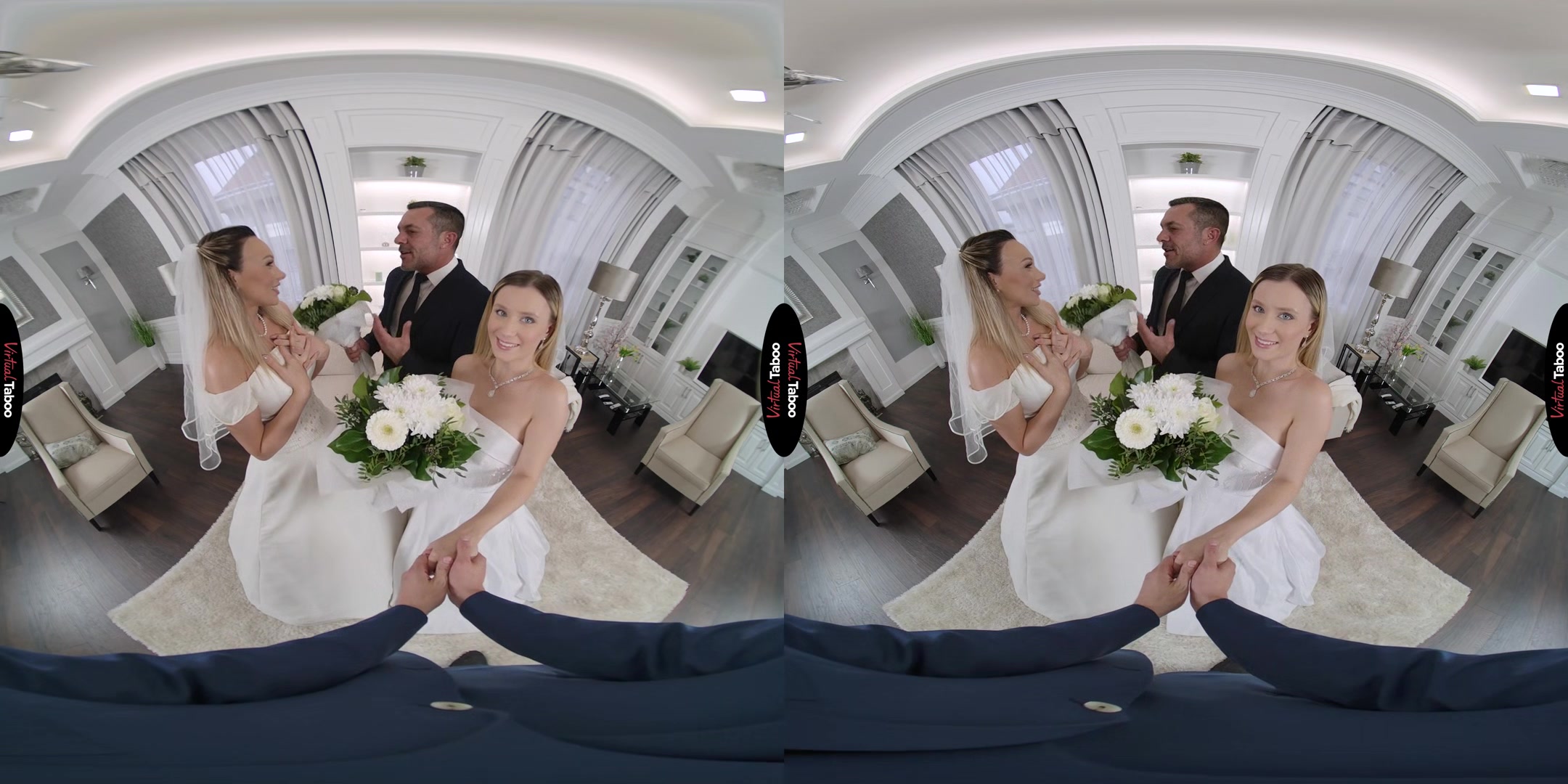 Lily Blossom, Karina King VR Porn: Here Cum The Brides - VirtualTaboo