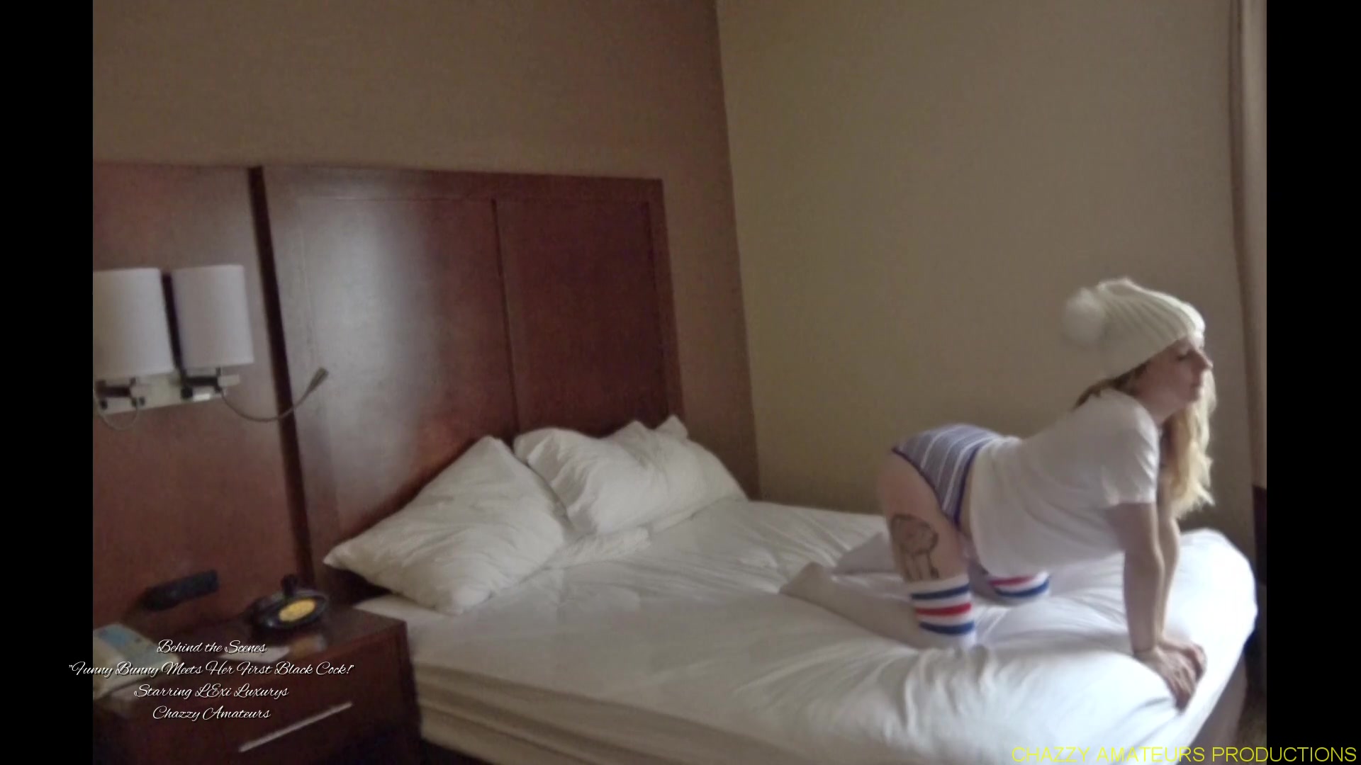 Funny Bunny Meets Her First Black Cock Bts - Chazzy Amateurs