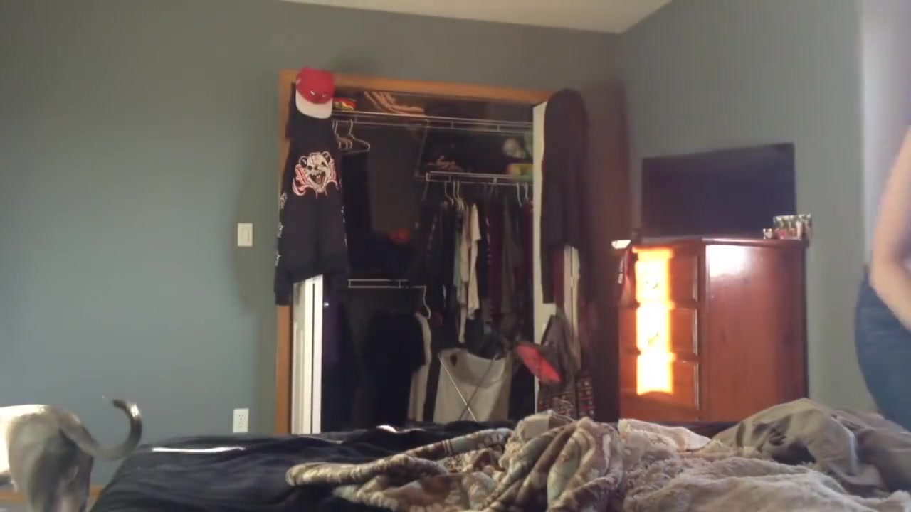 REAL hidden on roommate catches her getting dressed for school