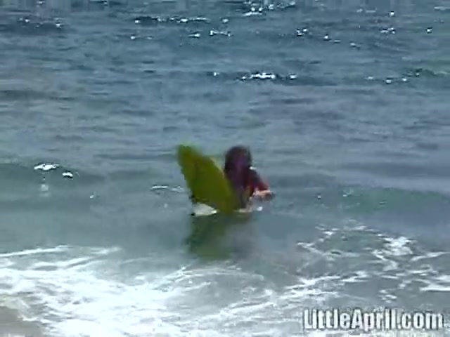 Sweet Little April Fingers Herself After A Day At The Sea