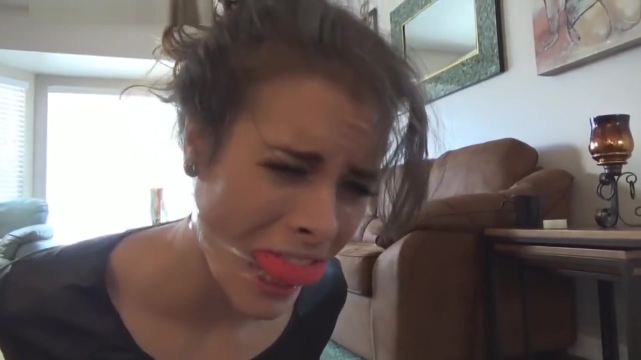 sunshine mouth stuffed and clear tape cleave gagged babysitter